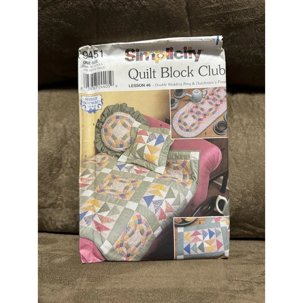 Simplicity Quilt Block Club Sewing Patterns Lot of 4 9169 9253 9371 9451